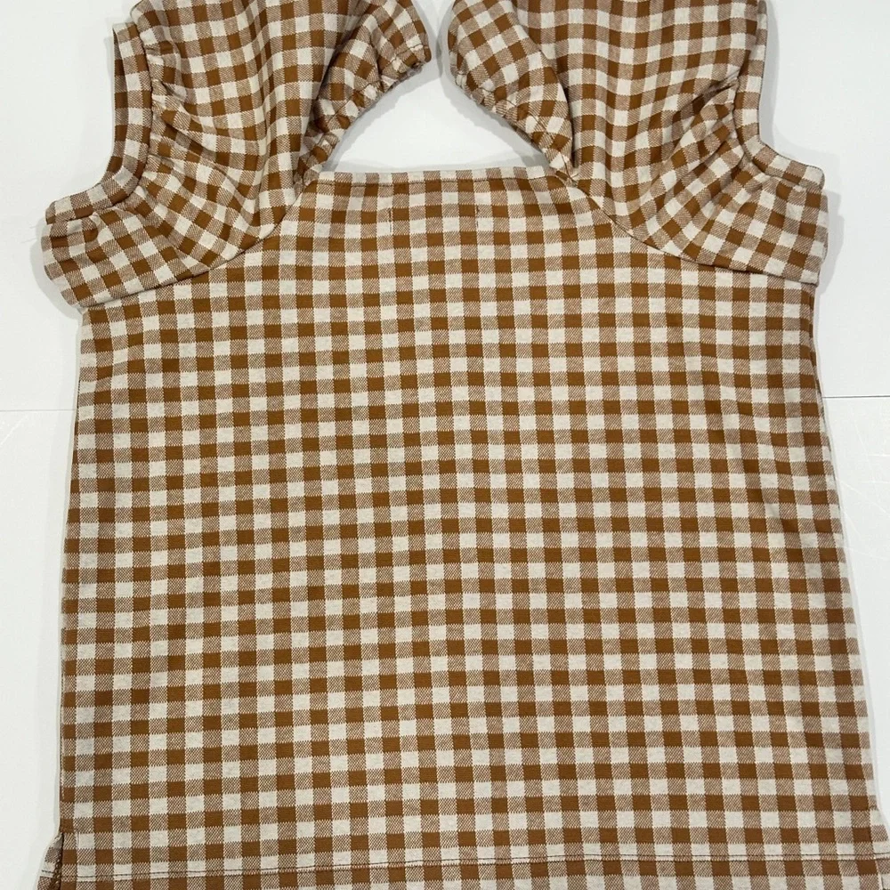 Madewell Gingham Puff Sleeve Button Front Top – XS - Picture 10 of 10